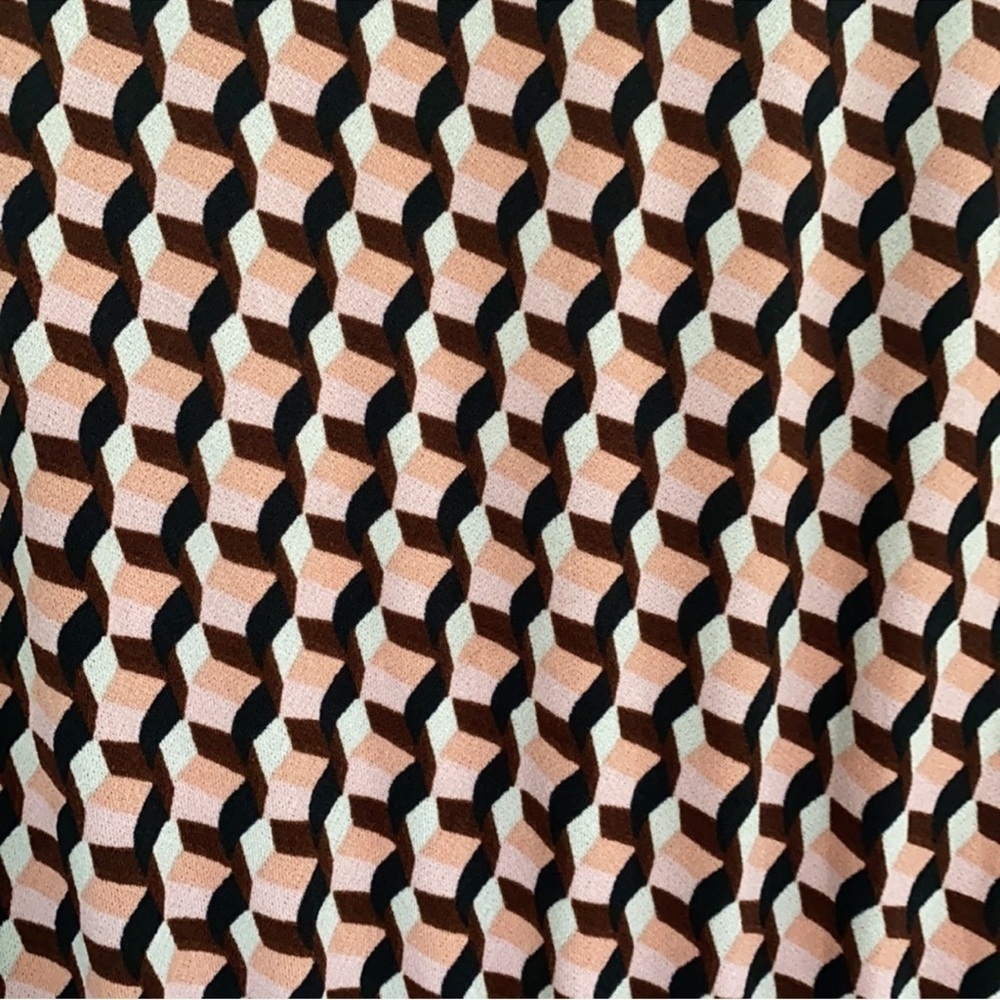 Adrianna Papell Long Sleeve Pink Patterned Dress - Picture 6 of 6
